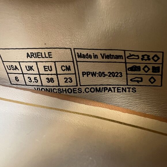 Vionic Arielle Caramel Tan Leather Flats Women’s 6 Pointed Toe Comfort Slip Ons - Picture 12 of 16